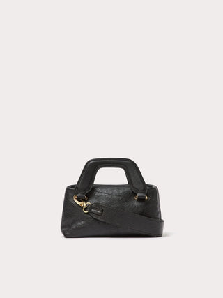 Aim Handmade in Italy Alice Nano Crinkled Black Bag - Anavi