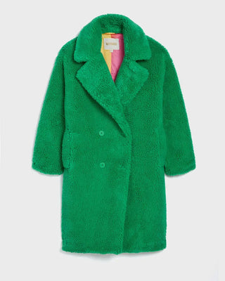 Apparis Dasha Green Fur Coat - Anavi