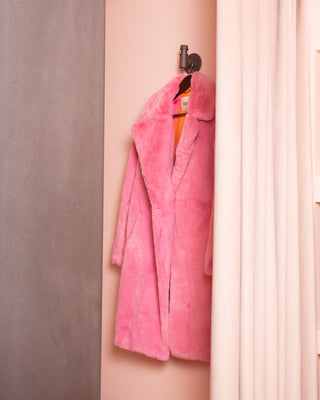 Apparis Stella Pink Fur Coat - Anavi