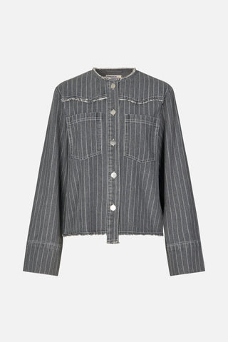 Baum und Pferdgarten Bo Grey Pinstripe Denim Jacket - Anavi