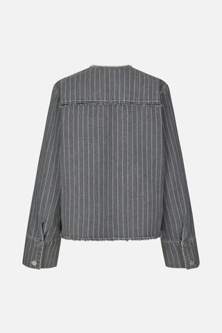 Baum und Pferdgarten Bo Grey Pinstripe Denim Jacket - Anavi