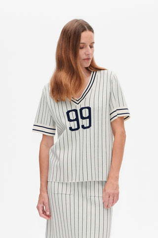 Baum und Pferdgarten Cannie Creme Navy Stripe Sweater - Anavi