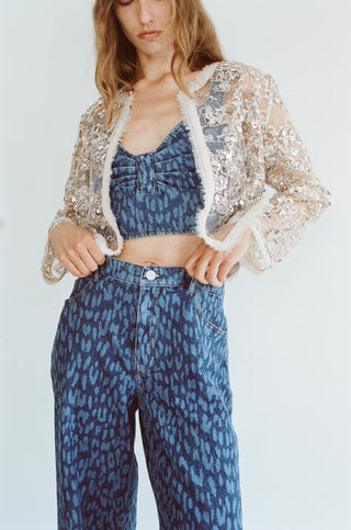 Baum und Pferdgarten Mekira Leopard Vintage Blue Top - Anavi