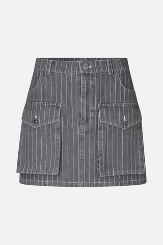 Baum und Pferdgarten Sali Grey Pinstripe Denim Skirt - Anavi