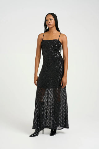 Gestuz Gliragz Black Sequin Dress - Anavi
