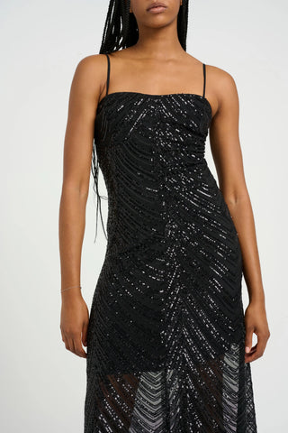 Gestuz Gliragz Black Sequin Dress - Anavi