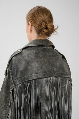 Gestuz Gzjaggy Black Leather Jacket - Anavi