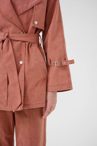 Gestuz Gzopa Rose Powder Trench - Anavi