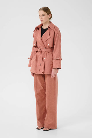 Gestuz Gzopa Rose Powder Trench - Anavi