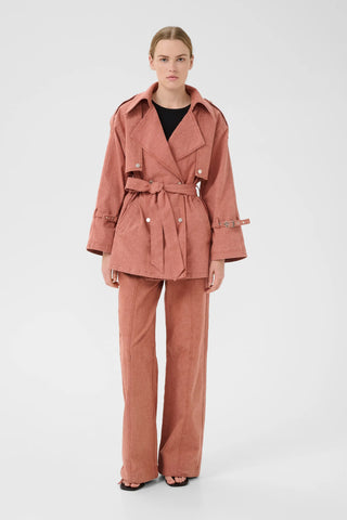 Gestuz Gzopa Rose Powder Trench - Anavi