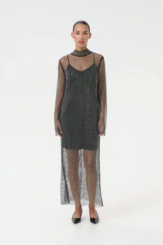 Gestuz Yadegz Silver Glitter Dress - Anavi