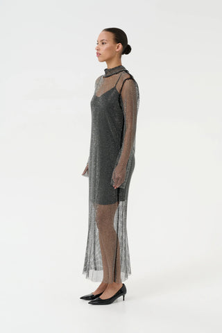 Gestuz Yadegz Silver Glitter Dress - Anavi