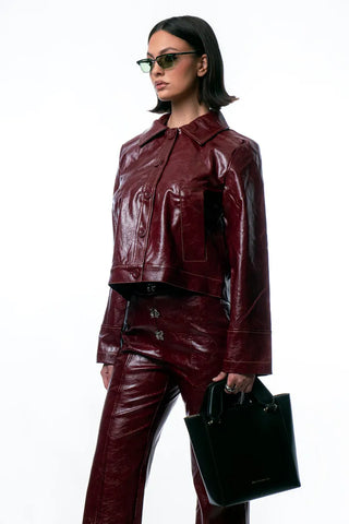 Laagam Alexa Burgundy Jacket - Anavi