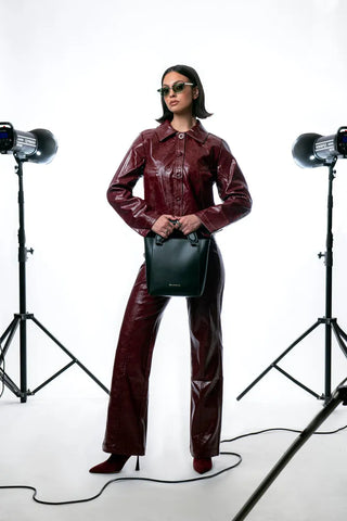 Laagam Alexa Burgundy Jacket - Anavi