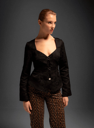 Laagam Ascot Black Blouse - Anavi