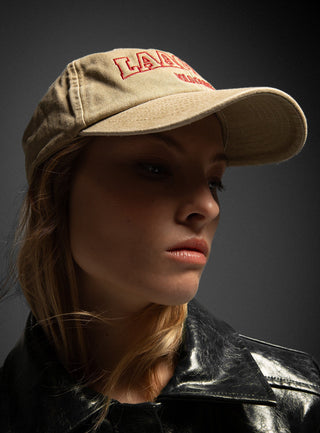 Laagam Beige Embroidered Logo Cap - Anavi