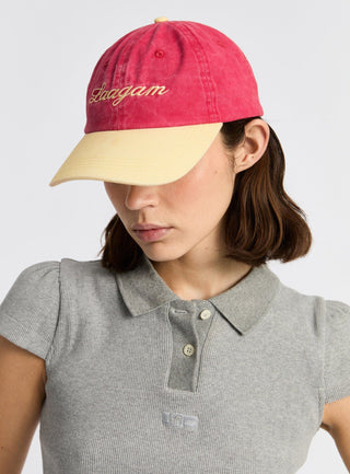 Laagam Bicolor Burgundy Embroidered Logo Cap - Anavi