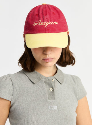 Laagam Bicolor Burgundy Embroidered Logo Cap - Anavi