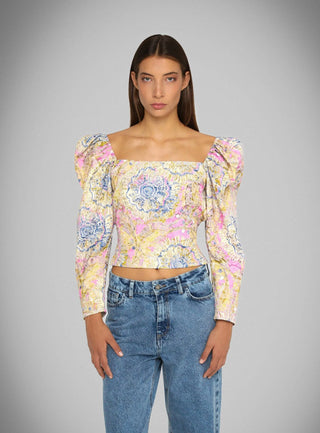 Laagam Brigitte Jacquard Blouse - Anavi