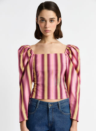 Laagam Brigitte Striped Blouse - Anavi