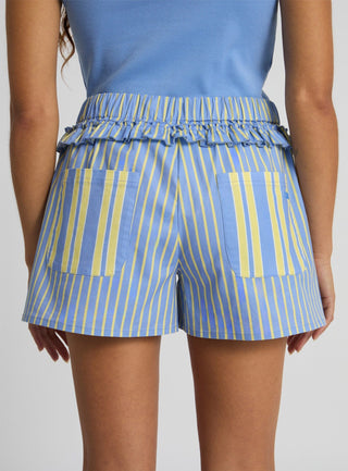 Laagam Caos Blue Poplin Boxer Pants - Anavi