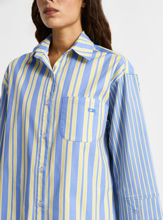 Laagam Caos Blue Poplin Shirt - Anavi