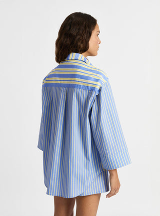 Laagam Caos Blue Poplin Shirt - Anavi