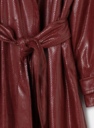 Laagam Cobra Burgundy Trench - Anavi