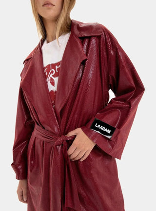 Laagam Cobra Burgundy Trench - Anavi