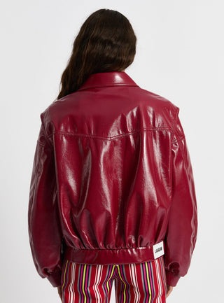 Laagam Cupido Red Bomber Jacket - Anavi