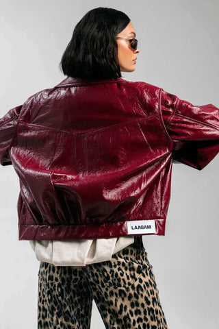 Laagam Cupido Red Bomber Jacket - Anavi