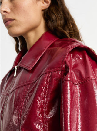 Laagam Cupido Red Bomber Jacket - Anavi