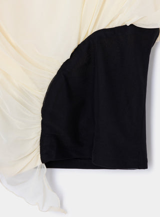 Laagam Gemini Ecru Draped Top - Anavi