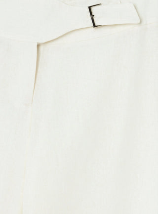 Laagam Kaine White Linen Pants - Anavi