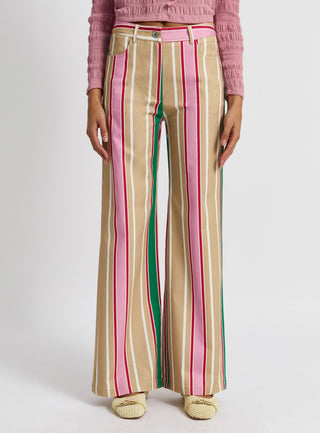 Laagam Leroy Brown Striped Twill Pants - Anavi