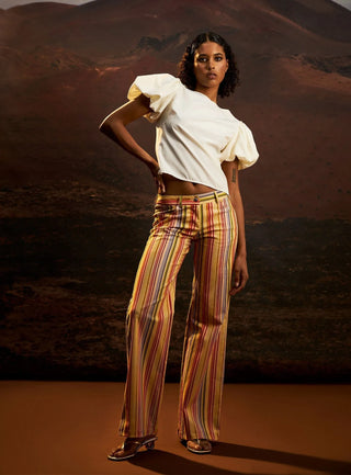 Laagam Leroy Striped Twill Pants - Anavi