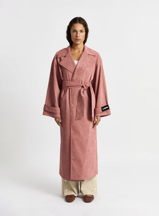 Laagam Londres Pink Textured Trench - Anavi