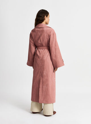 Laagam Londres Pink Textured Trench - Anavi