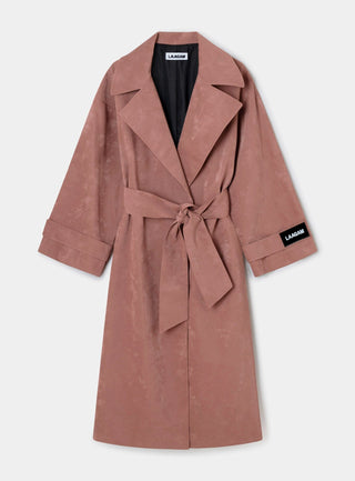 Laagam Londres Pink Textured Trench - Anavi