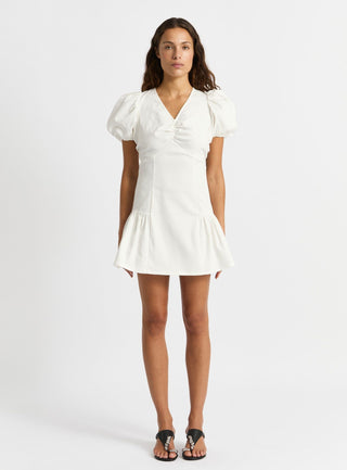 Laagam Millie White Short Dress - Anavi