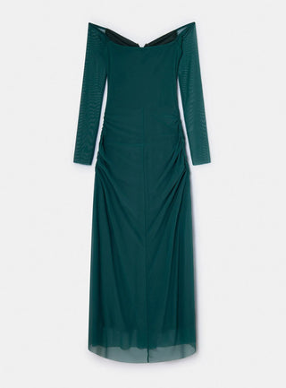 Laagam Naomi Green Tulle Dress - Anavi