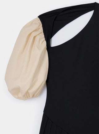 Laagam Swan Puff Sleeve Dress - Anavi