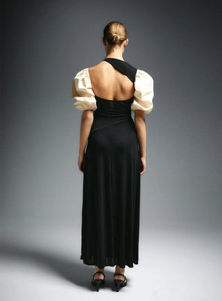 Laagam Swan Puff Sleeve Dress - Anavi