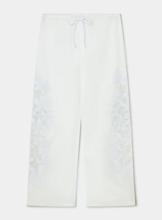 Laagam Tao White Lace Pants - Anavi
