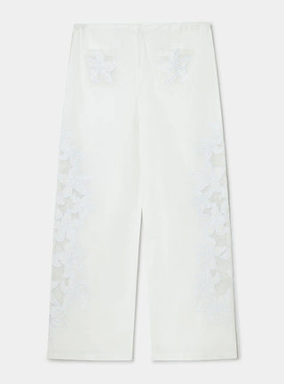 Laagam Tao White Lace Pants - Anavi