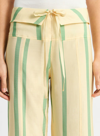 Laagam Tashi Yellow Striped Flow Pants - Anavi