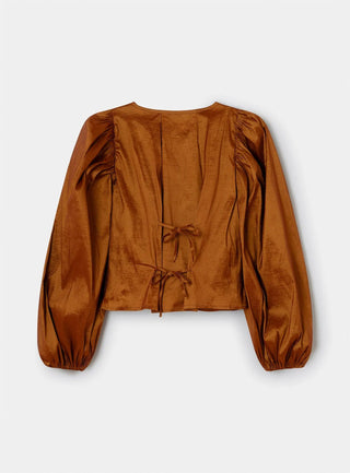 Laagam Vivienne Brown Blouse - Anavi