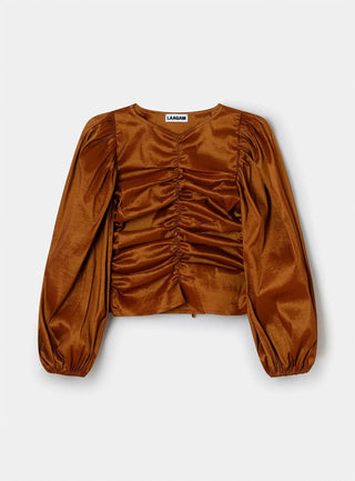 Laagam Vivienne Brown Blouse - Anavi