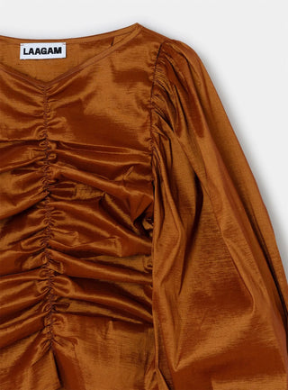 Laagam Vivienne Brown Blouse - Anavi