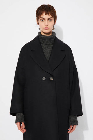 Rita Row Cedar Black Coat - Anavi